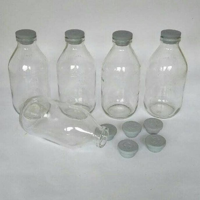 BOTOL KACA 500 ML / BOTOL ASI / BOTOL INFUS / BOTOL JAMU / KACA BENING