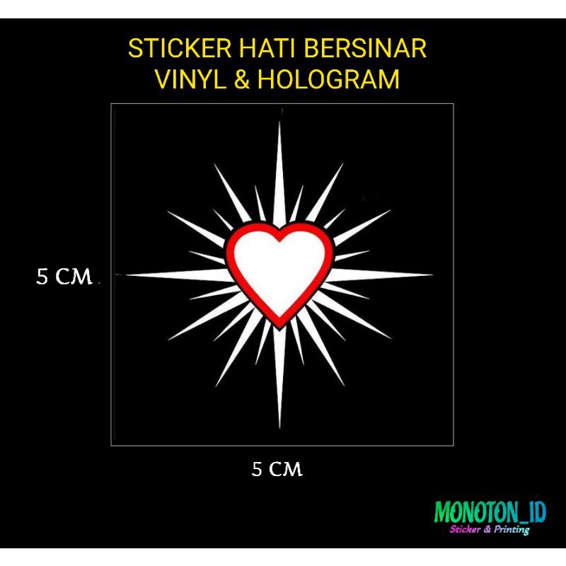 Sticker Hati Bersinar - PSHT - Sticker Hologram - Setia Hati Terate - Printing