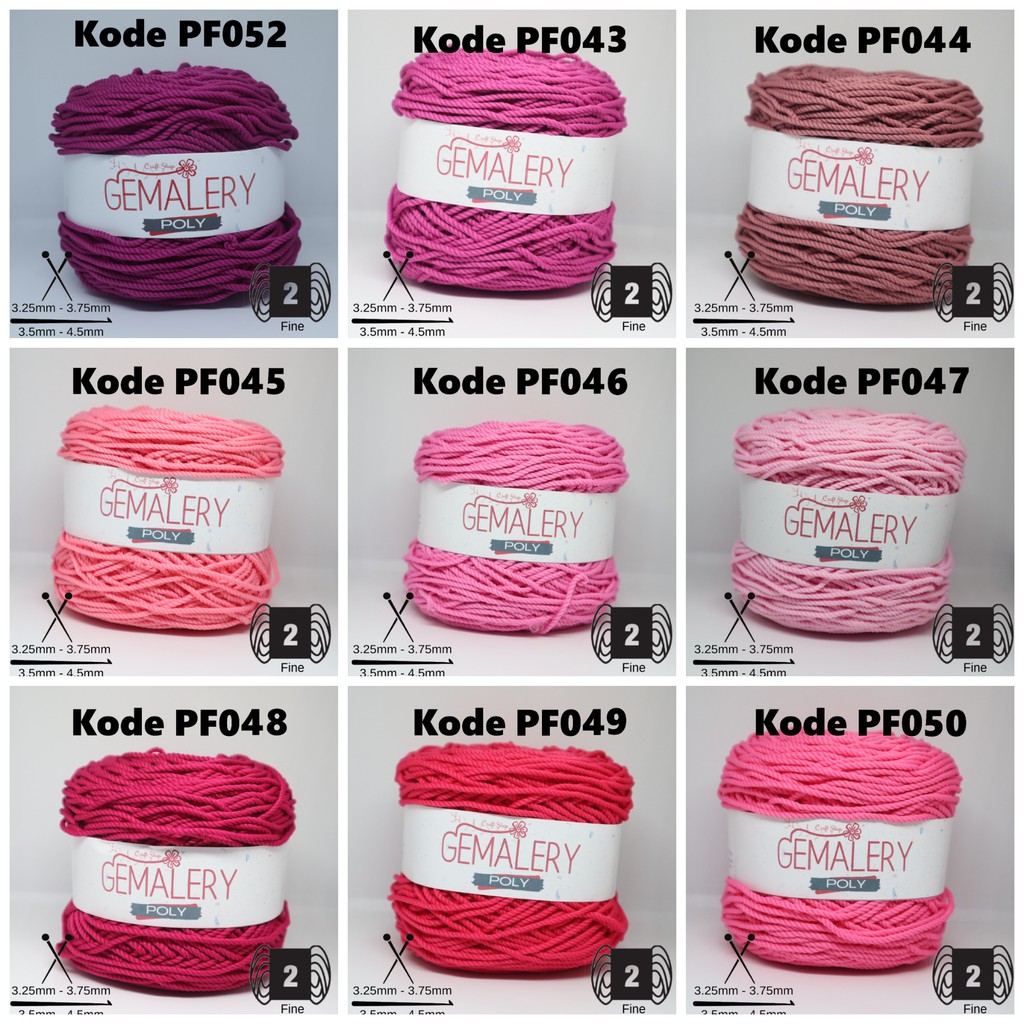 Benang Rajut Polyester Big Ply / Poly Besar / D30 - Part 4