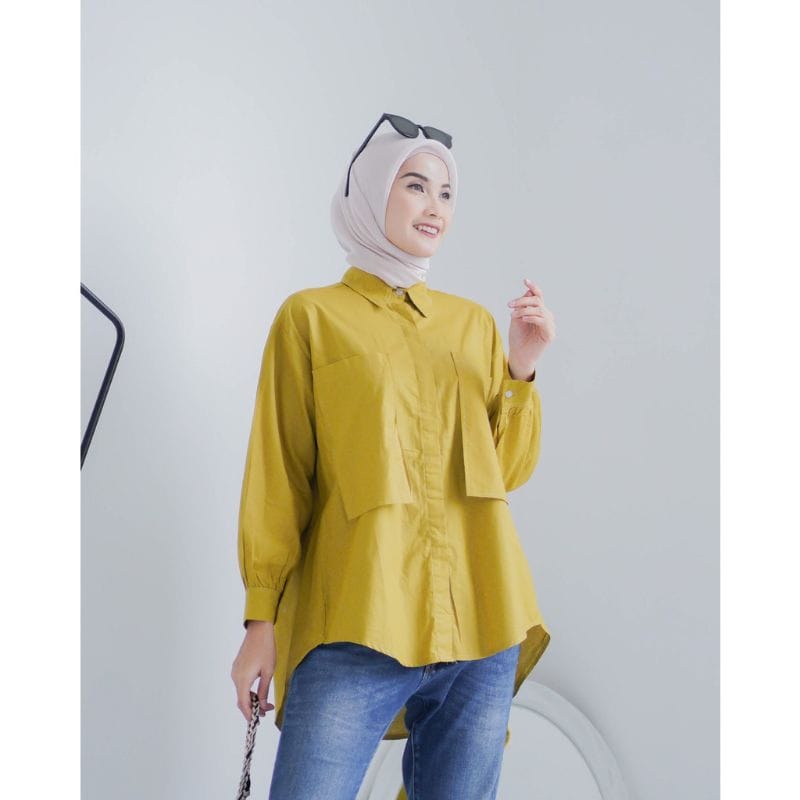 BEFAST - ZSO OOTD Blouse JIHAN / LORA TOP / Blouse Wanita Maxi / Blouse Keluaran Terbaru / Pakaian Wanita Casual / Blouse Casual / Blouse Ada Kantong Kekinian Remaja / Trendy / Blouse Polos Formal / Fashion Wanita Kerja/Kampus