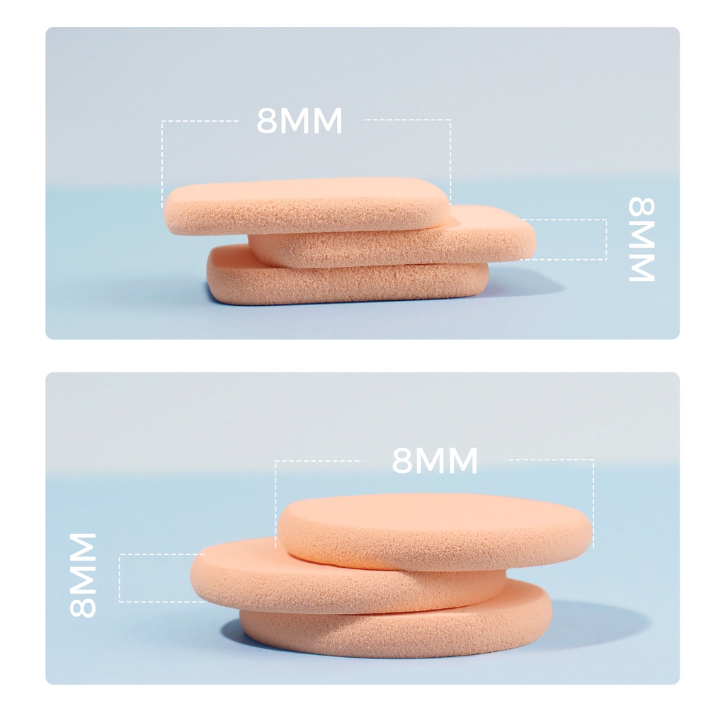 GLAMFIX Blossom Lightweight Pressed Powder Puff _ Puff Spons Bedak Padat - Circle Isi 1pcs | GLAM FIX Beauty Tools by YOU