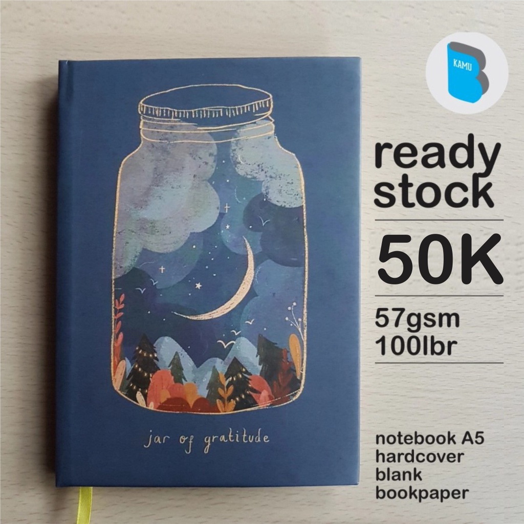 

[HARDCOVER 57gsm] Notebook A5 Buku Catatan Diary Jurnal Bookpaper - Gratitude