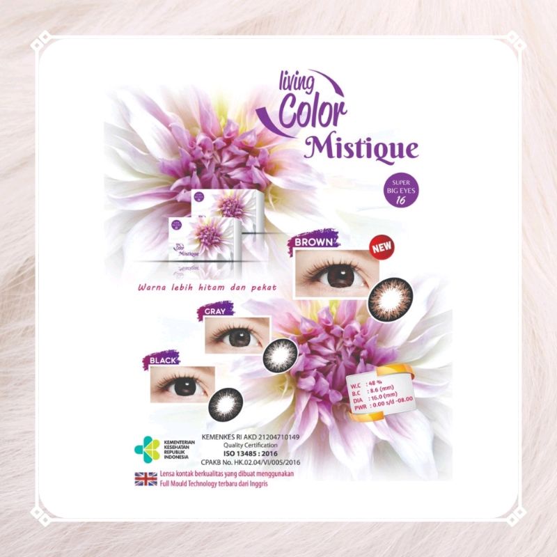 SOFTLENS MISTIQUE DIA. 16.00mm NORMAL | BIG EYES BY IRISLAB