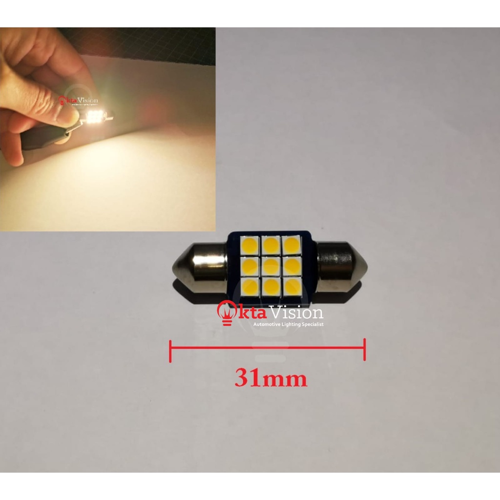 LED Festoon warm white 31mm 28mm 36mm 39mm 41mm  4300k 4000k CANBUS lampu plafon baca 31 mm FESTOON