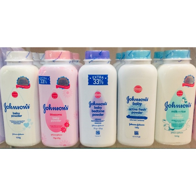 Johnson's Baby powder bedak tabur bayi johnsons blossom, bedtime, milk rice active fresh Jhonson