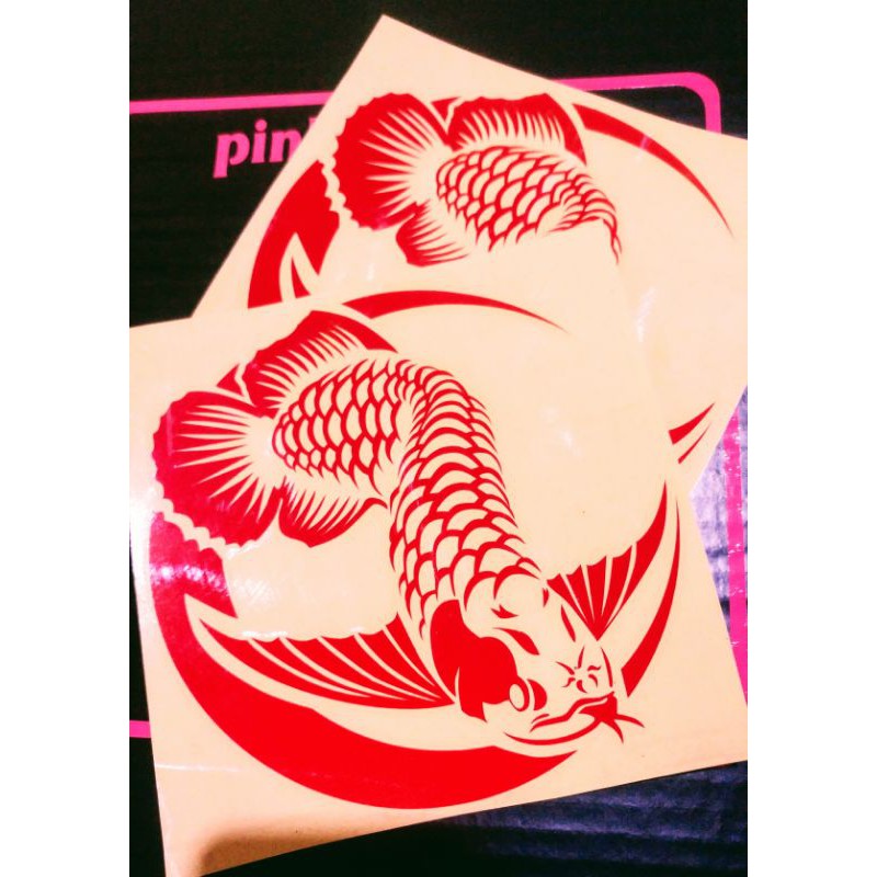 Sticker ikan arwana, stiker arwana