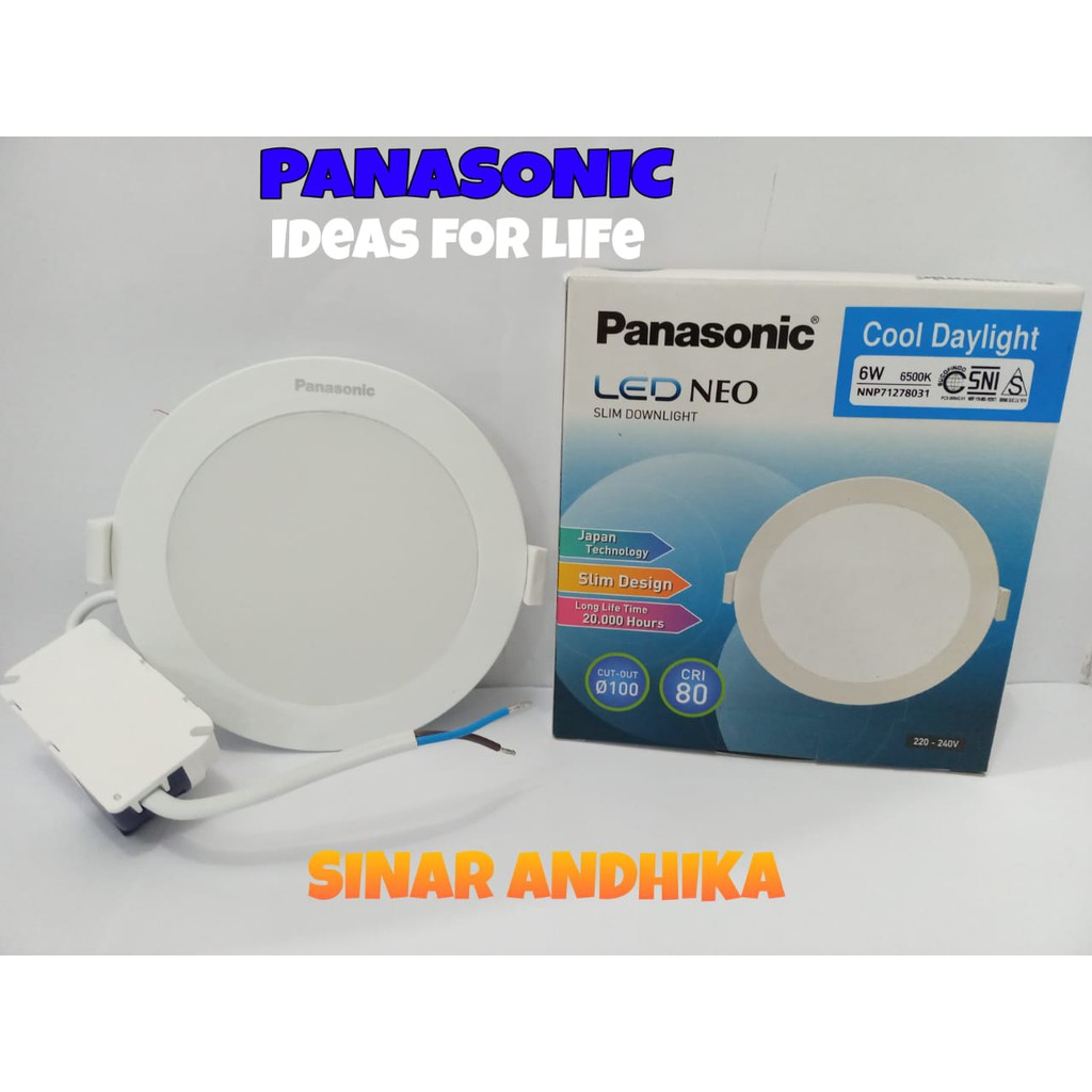 LED SLIM DOWNLIGHT PANEL 6 WATT PANASONIC NNP 71278/NNP 71272