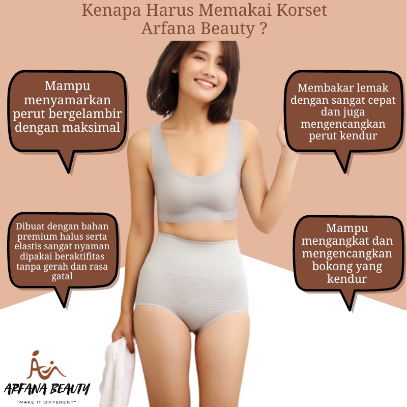 Korset Pelangsing Perut Buncit Cewek Corset Celana Cocotte Jumbo Alat Pengecil Perut Perempuan Celana Dalam Munafie Wanita Murah Original CHS-0597