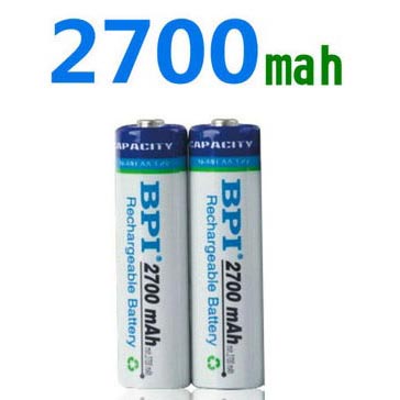 Enelong Baterai Cas Ni-Mh Rechargeable AA 2100mAh/2700mAh/2400mAh /900mAh 4 PCS - White