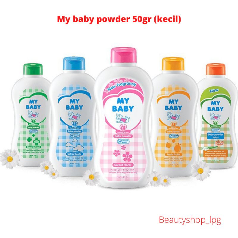 MY BABY POWDER 50GR BEDAK BAYI KEMASAN KECIL MURAH MY BABY