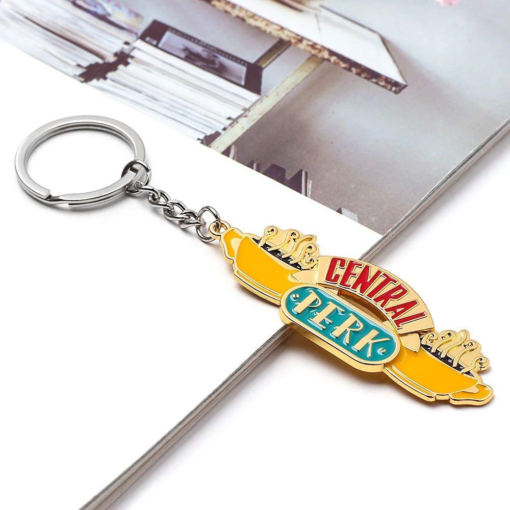 Gantungan Kunci Sahabat Agustina Hadiah Natal Untuk Sahabat Keyfob Trinket Central Perk Car Keyring Friends keys holder