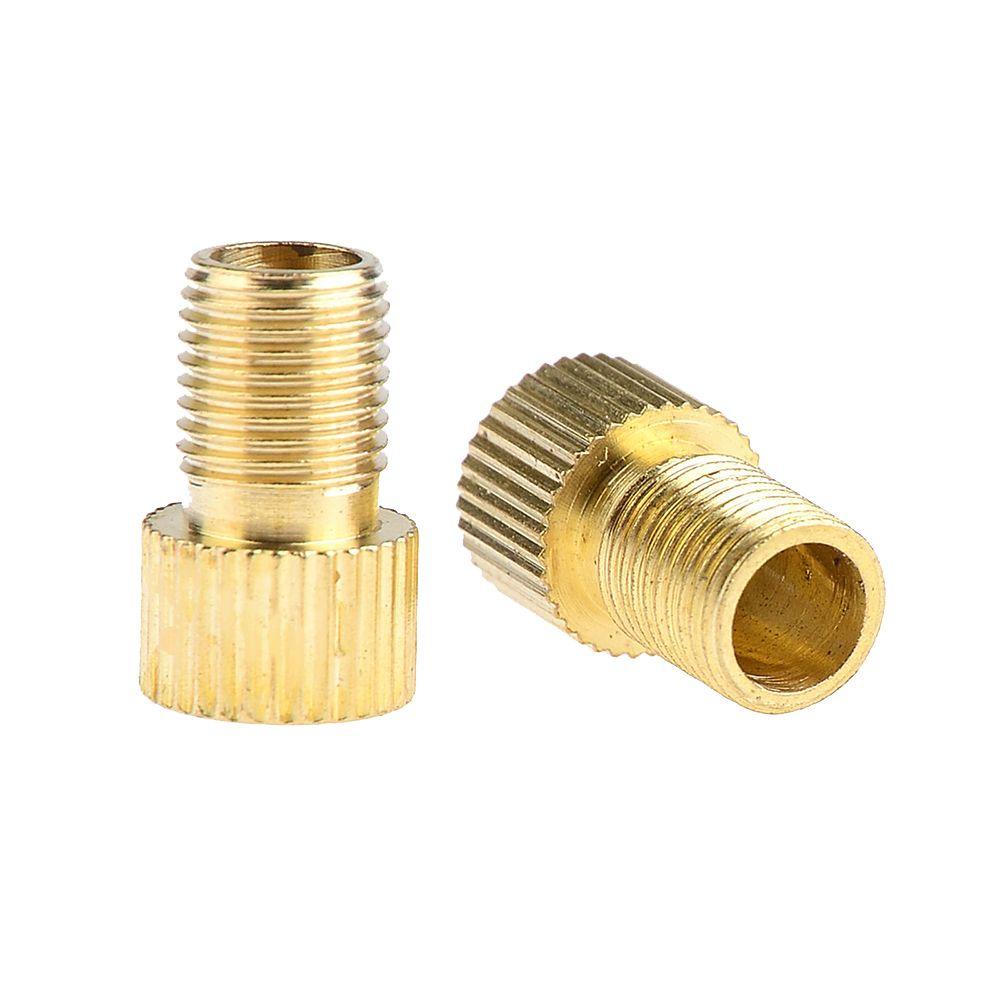 Populer 5Pcs Adaptor Katup Ban Gold Bersepeda Tahan Lama Sepeda Tabung Alat Pompa