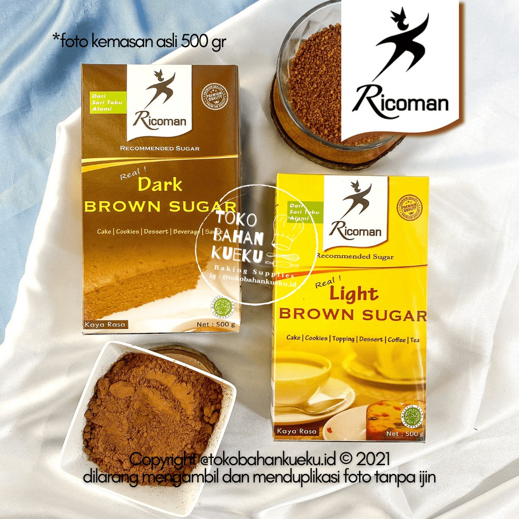 

RICOMAN Dark Brown Sugar 500 gr Gula Merah