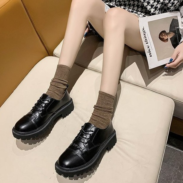 SPOX sepatu wanita sekolah jepang formal kantor retro vintage oxford flat heels import korea jepang