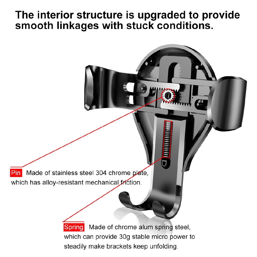 BESEUS Bracket Holder Smartphone Stainless Steel untuk iPhone, Galaxy, Sony, Lenovo, HTC, Huawei
