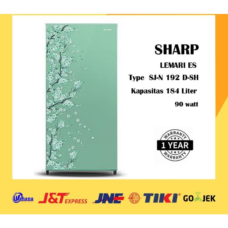 SHARP Kulkas 1 pintu Sakura JUMBO 184 Liter SJ-N192