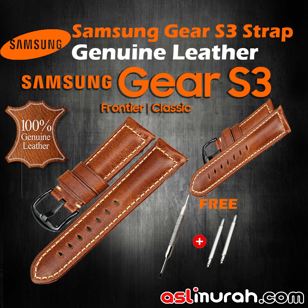 Samsung Gear S3 Genuine Leather Strap -Light Brown (Coklat)