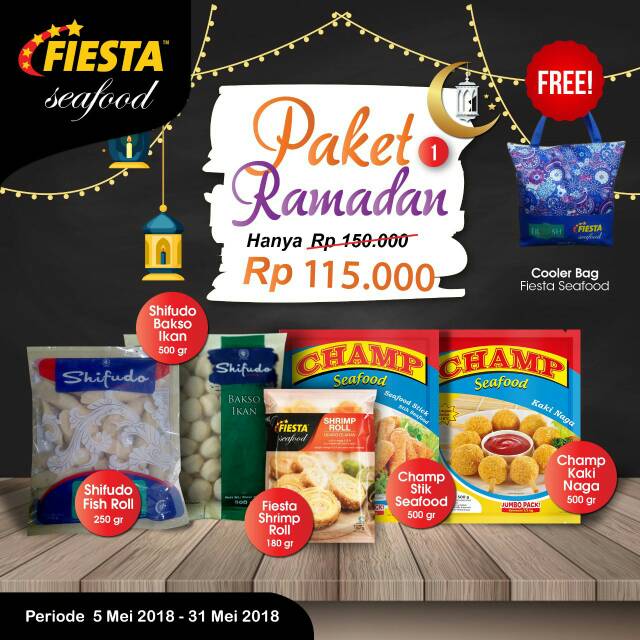 Promo Paket fiesta seafood free Tas cooler