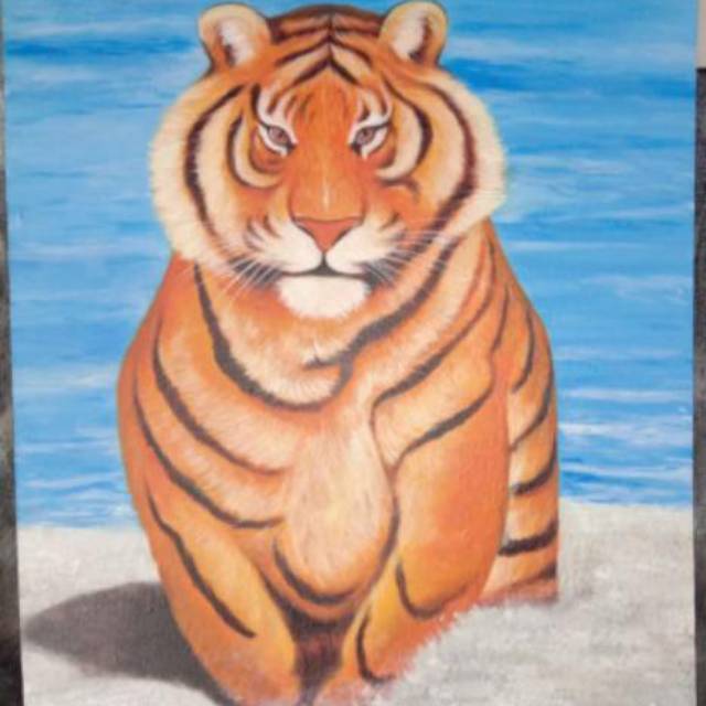 Lukisan Harimau 70x90 Feng Shui Penangkal Energi Negatif Otoritas 3 Shopee Indonesia