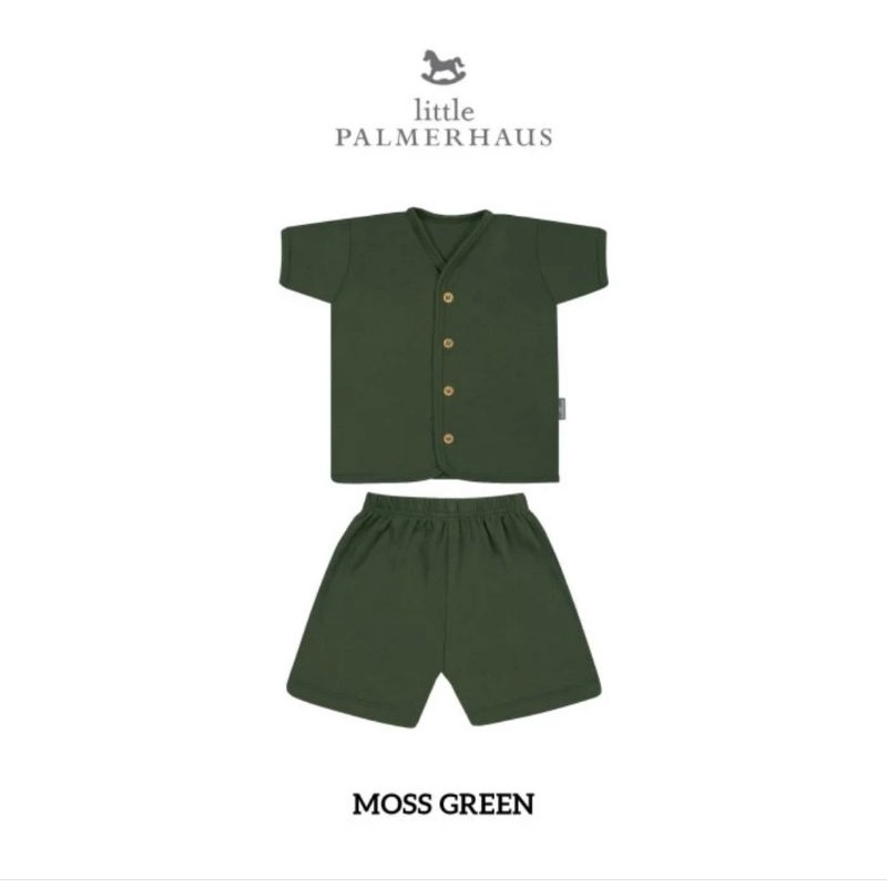 Little Palmerhaus Button Tee Shirt Sleeves - Setelan Pendek Bayi