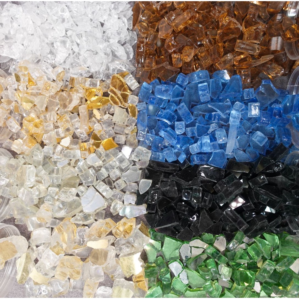 

QREATESTUDIOS | Multicolor - Glass Shards 300 gram | batu kaca mirror berbagai warna untuk dekorasi resin art kesenian