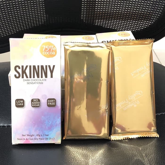

SKINNY Coklat low carbo/ ketofy / isi 2 bar @45gram