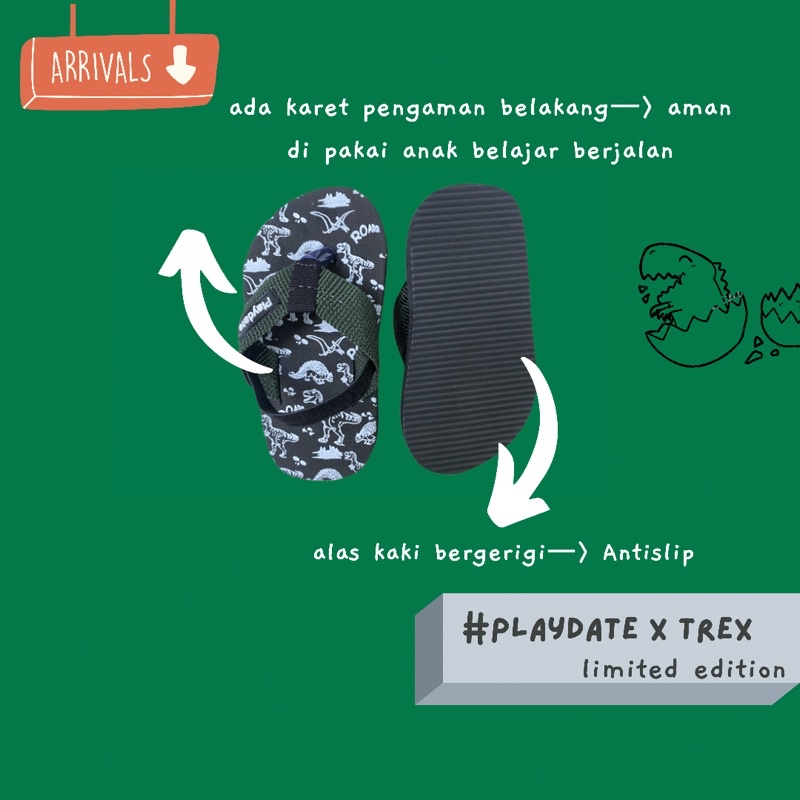 Sepatu Sandal Anak Laki Laki 1  2 Tahun Cowok Perempuan Belajar Berjalan Antislip / Sandal Bayi Sepatu Sendal Anak Bayi Laki Laki Antislip Dinosaurus Trex 1-2 Tahun