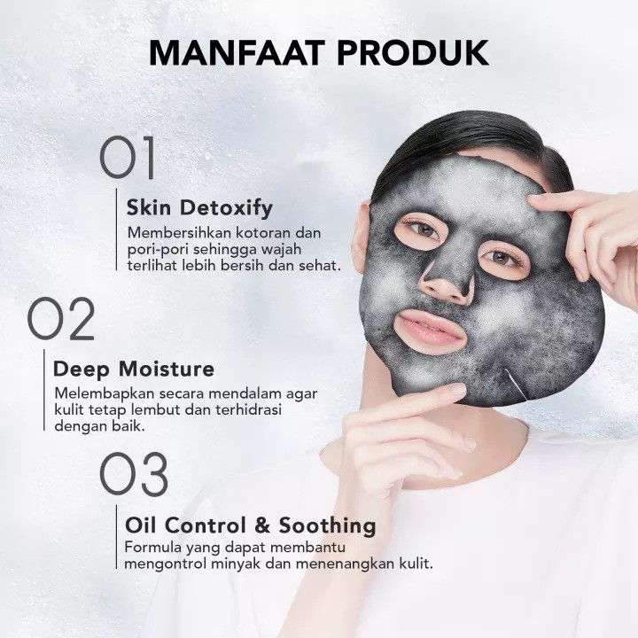 Masker Wajah Images Bubble Amino Acid Mask Foam/Masker Gelembung Busa/Jomtam sheet Mask Korea