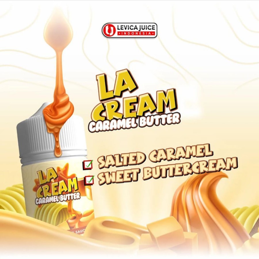 LA CREAM CARAMEL BUTTER BY LEVICA JUICE 6MG 60ML