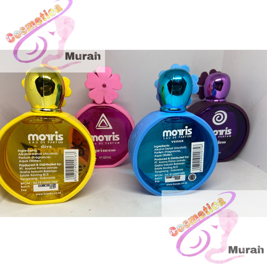 [ 60 ml ] morris kemasan bunga / morris parfume kaca bunga / morris bunga / perfume morris