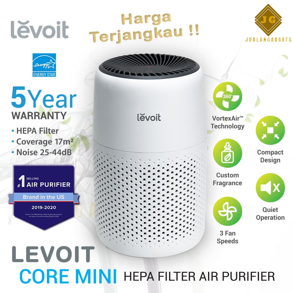 Levoit Core Mini Desktop Air Purifier with Fragrance Aroma Diffuser