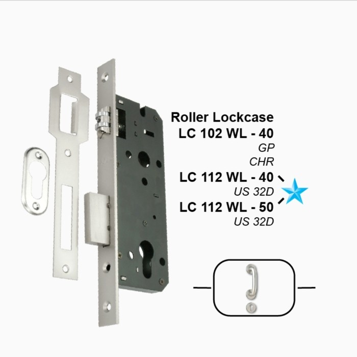 BODI KUNCI ROLLER PELOR LOCKCASE LOCK CASE SOLID LC 102 WL 40