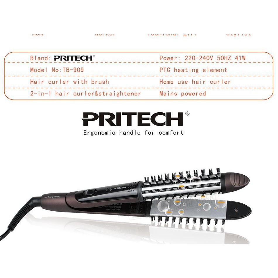 Pritech Professional Hair Curler TB 909  ( B760231 ) - alat keriting rambut - catokan