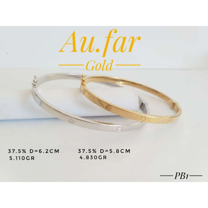 Fashion Aksesoris Wanita Perhiasan Gelang Emas Cartier Kadar 375 - Aufar Gold