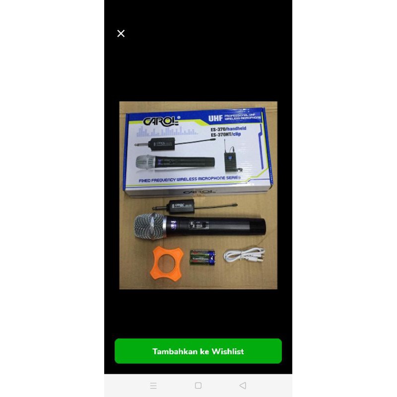 MIC WIRELESS CAROL ES 370 ORIGINAL MIC CAROL