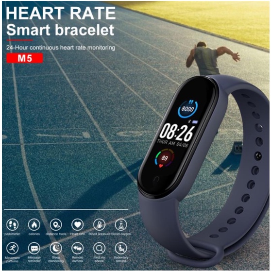 M5  M6 Band Bluetooth Smart Band Men Sport Smartband Heart Rate Monitor Blood Pressure Tracker Fitness