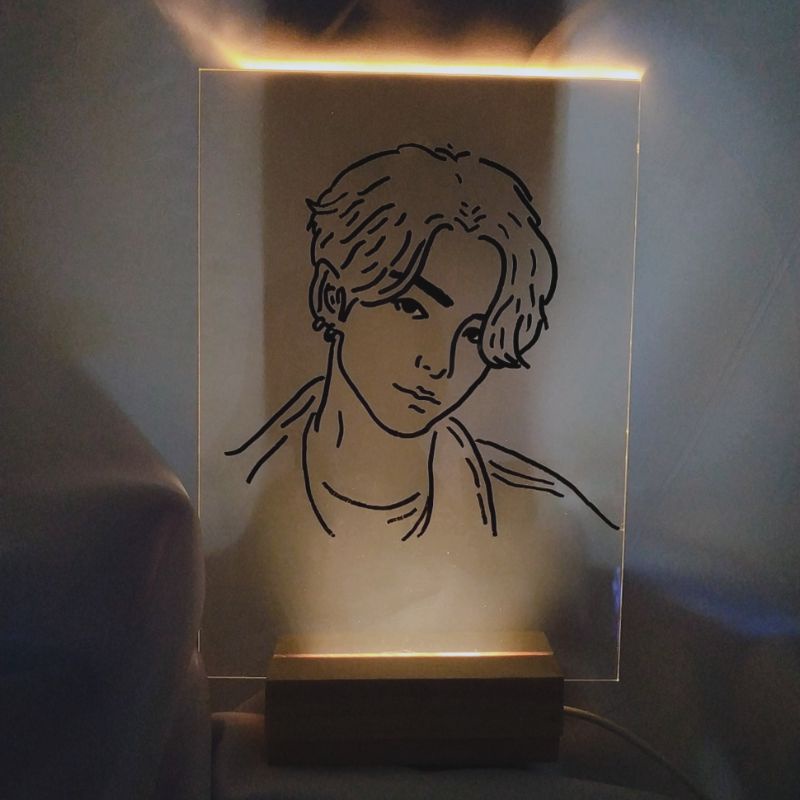 Custom Line art / custom kado ultah / hadiah ultah / kado wisuda / kado nikah / kado anniversary BTS