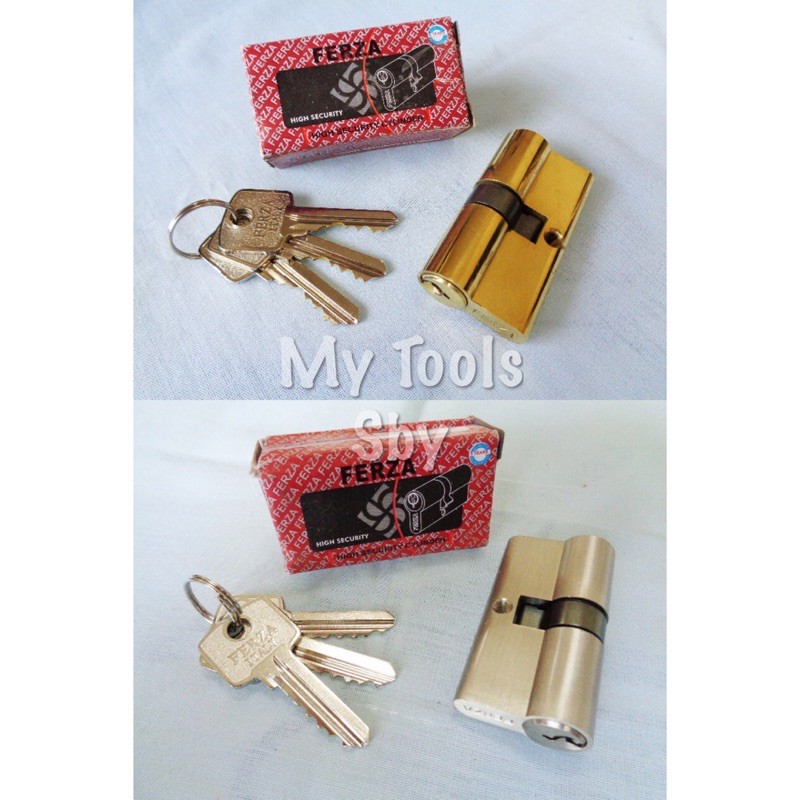 Silinder / Cylinder Kunci Pintu Rumah Besar Silver / Gold Ferza