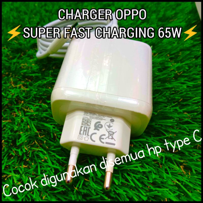 CHARGER OPPO Super VOOC 2.0 65W Fast Charging FIND X/FIND X2/X2 PRO/RENO 6,4/RENO 10X ZOOM/RENO 4 PRO/RENO 4/OPPO K3/RENO 3/RENO 3 PRO/OPPO A91