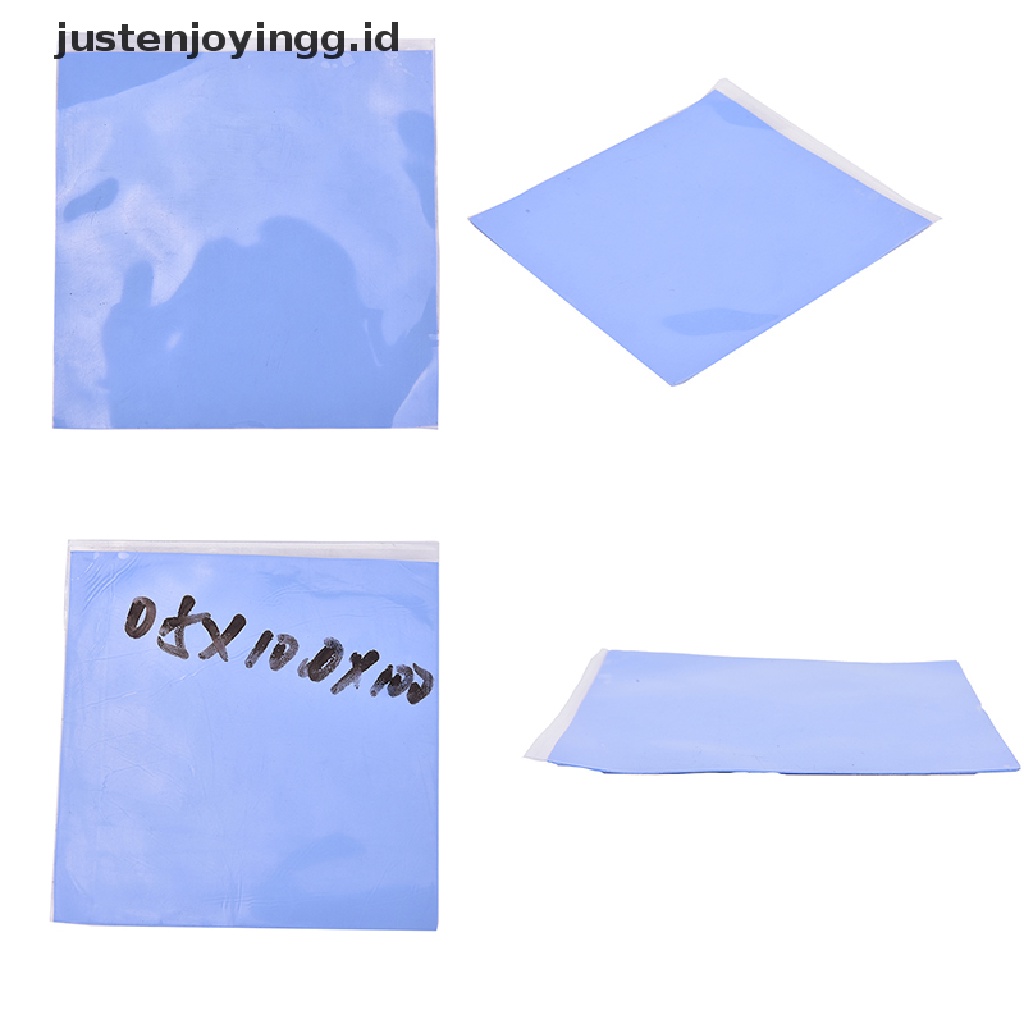 // justenjoyingg.id // Blue GPU CPU Heatsink Cooling Thermal Conductive Silicone Pad100mmx100mmx0.5mm  ~