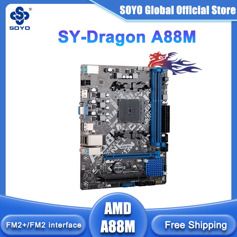 PREORDER SOYO New AMD A88M-PVH Motherboard Dual-channel DDR3 RAM Integrated Graphics Mainboard Suppo