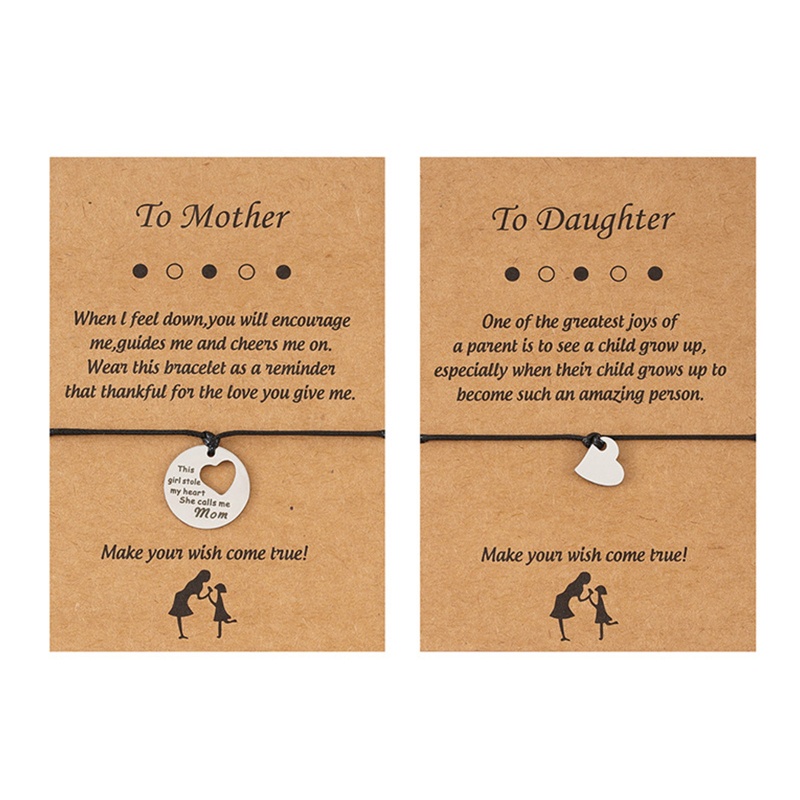 Siy 2pcs Cutout Heart Kalung/Gelang Stainless Steel Yang Sesuai Dengan Cinta Kalung Gelang Set Hadiah Hari Ibu