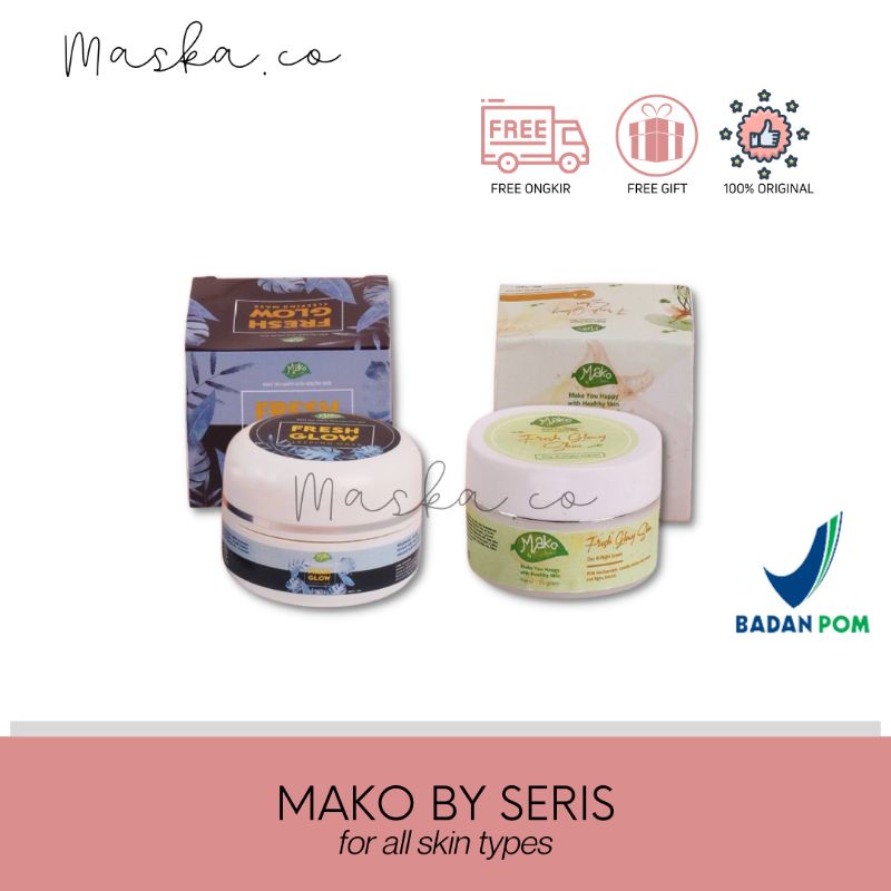 (READY STOCK) MAKO BY SERIS Fresh Glowy Skin Day Night Cream &amp; Sleeping Mask