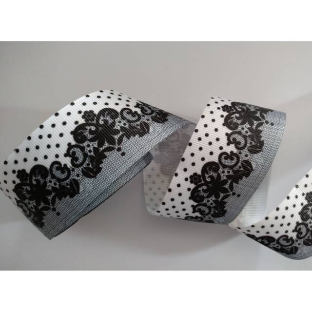Pita grosgrain import 1 5 renda polka Shopee Indonesia Pita grosgrain import 1 5 renda polka Shopee Indonesia