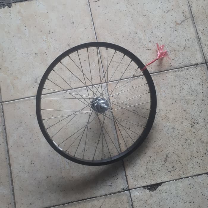 velg sepeda wheelset 20 genio aloy hitam 36L belakang