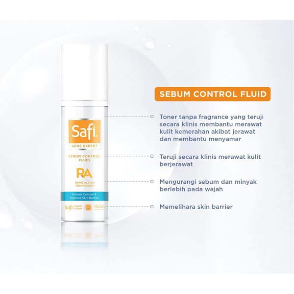 Safi RA Acne Expert Sebum Control Fluid toner Jerawat 100gr - Wajah_Cerianti