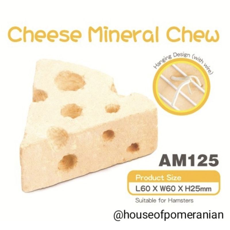 AM125 gnawing stone cheese mineral hamster chew gigitan asah gigi rat mice tikus keju