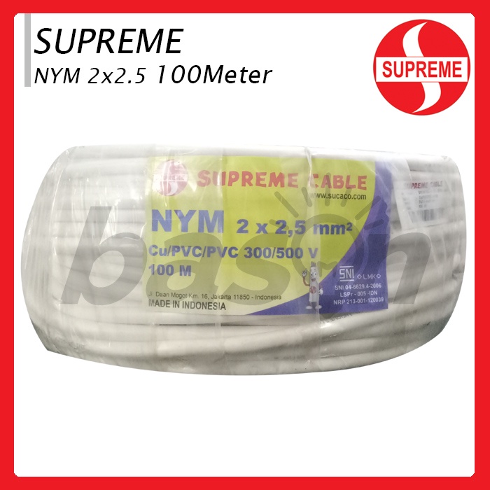 Supreme NYM 2x2.5 @ 100 meter - Kabel Listrik