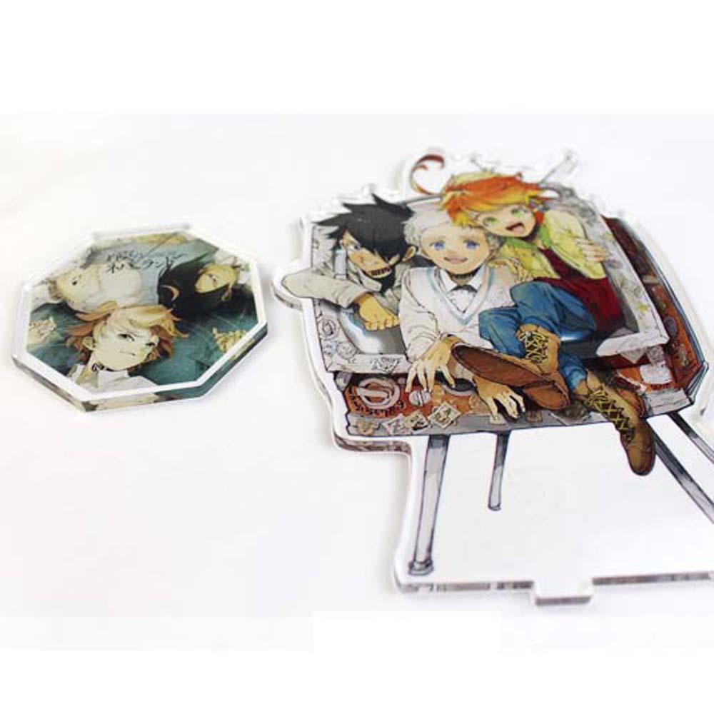 AUGUSTINA The Promised Neverland Kartun Anime Fans Hadiah Dekorasi Mainan Desktop Standing Card Ray Emma Figure Model Plat