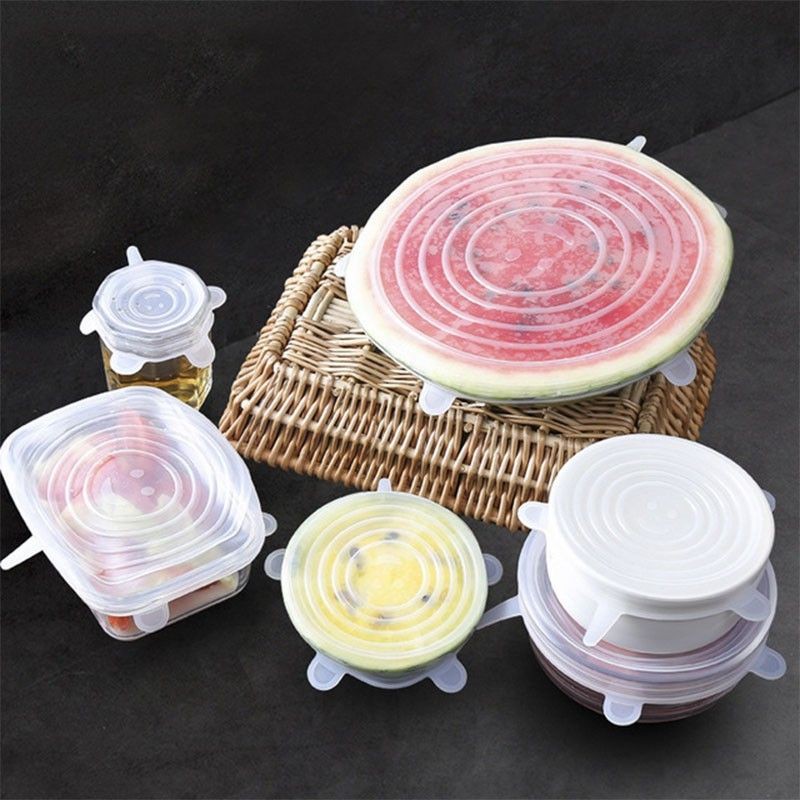 COD Medan Termurah/Penutup serbaguna/Silicon Lids Food Cover Import 6in1